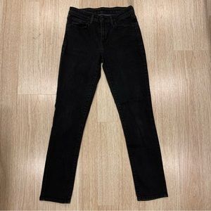 Levis Womens Black Slim Leg High Waisted Jeans Size 27